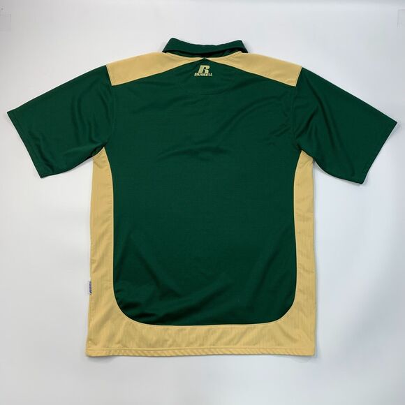 Russell Colorado State Rams Polo Shirt Men L Large Green Performance Quarter Zip - Picture 3 of 13